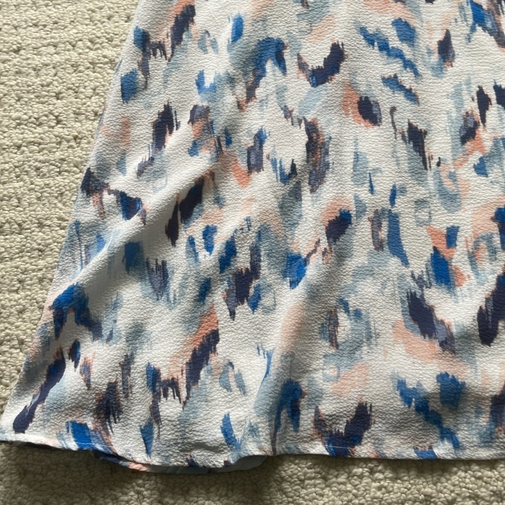 Reitmans Printed Short Sleeve Button-Front Tie-Waist Dress Size XXS - Picture 4 of 13